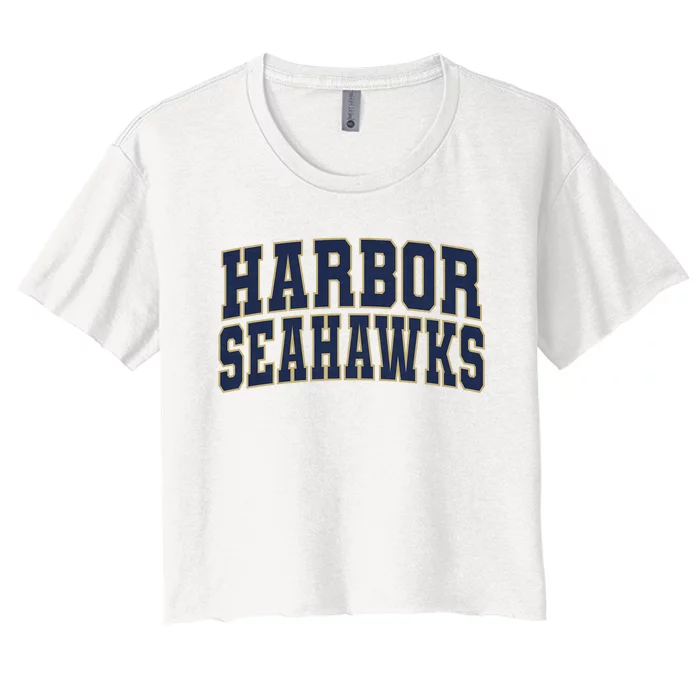 College Fever Los Angeles Harbor College Seahawks 01 Women's Crop Top Tee