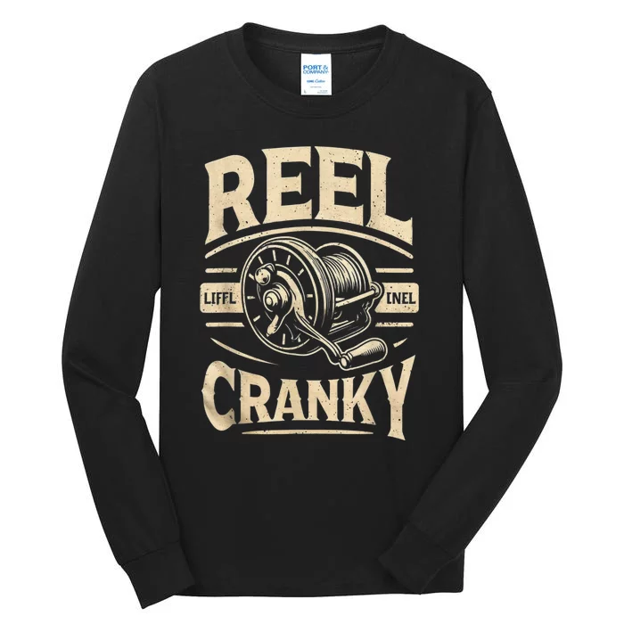 Crankbait Fishing Lure Cranky Funny Gift Ideas For Fishing Tall Long Sleeve T-Shirt