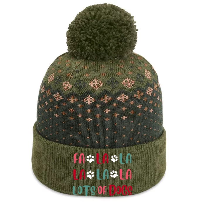 Cute Fa La La Lots Of Dogs Christmas Dog Love Xmas The Baniff Cuffed Pom Beanie