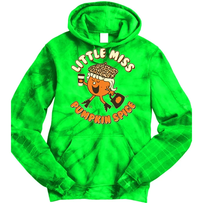 Cute Funny Little Miss Pumpkin Spice Tie Dye Hoodie