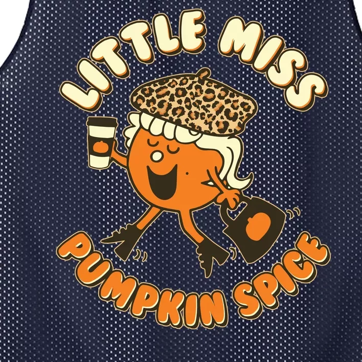 Cute Funny Little Miss Pumpkin Spice Mesh Reversible Basketball Jersey Tank