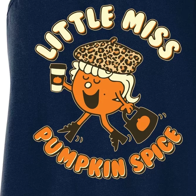 Cute Funny Little Miss Pumpkin Spice Women's Racerback Tank