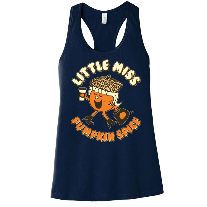 Cute Funny Little Miss Pumpkin Spice Women's Racerback Tank