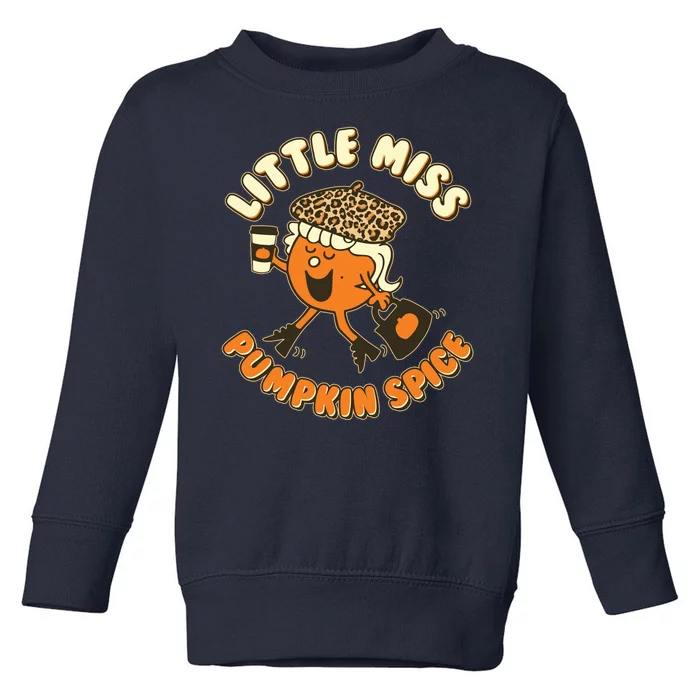 Cute Funny Little Miss Pumpkin Spice Toddler Sweatshirt