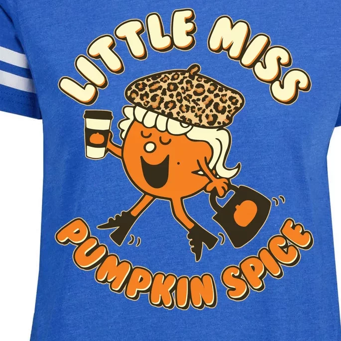 Cute Funny Little Miss Pumpkin Spice Enza Ladies Jersey Football T-Shirt