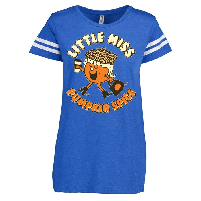 Cute Funny Little Miss Pumpkin Spice Enza Ladies Jersey Football T-Shirt