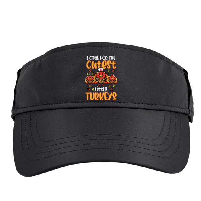 Care For Little Turkeys Nurse Fall Thanksgiving Adult Drive Performance Visor