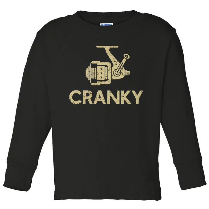 Crankbait Fishing Lure Cranky Funny Gift Ideas For Fishing Toddler Long Sleeve Shirt