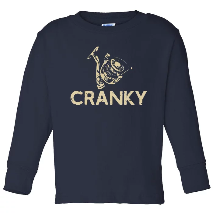 Crankbait Fishing Lure Cranky Funny Gift Ideas For Fishing Toddler Long Sleeve Shirt