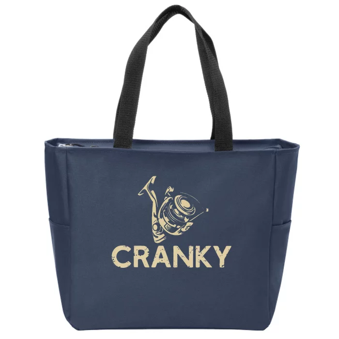 Crankbait Fishing Lure Cranky Funny Gift Ideas For Fishing Zip Tote Bag