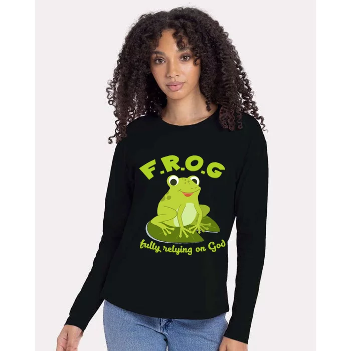 Christian Frog Lover Womens Cotton Relaxed Long Sleeve T-Shirt