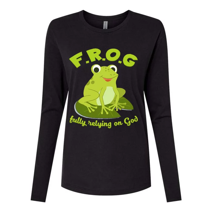 Christian Frog Lover Womens Cotton Relaxed Long Sleeve T-Shirt