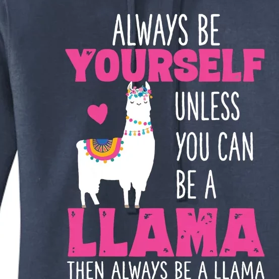 Cute Funny Llama Llamas Lover Girl Women's Pullover Hoodie