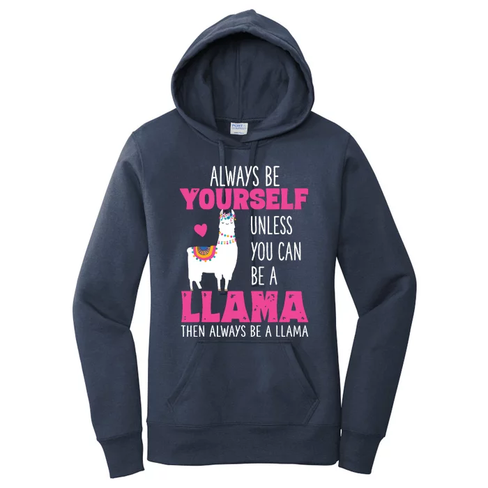 Cute Funny Llama Llamas Lover Girl Women's Pullover Hoodie