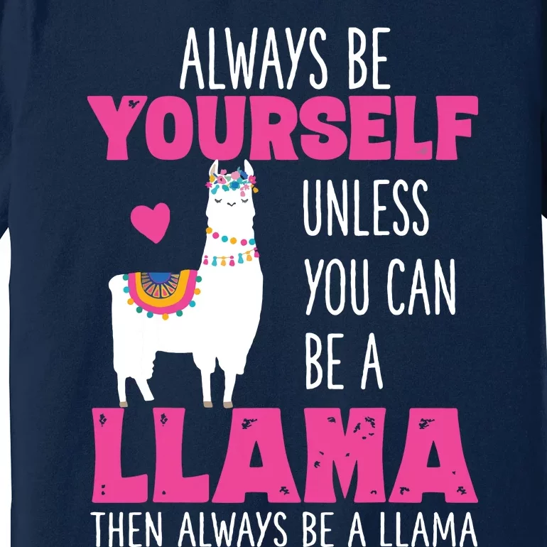 Cute Funny Llama Llamas Lover Girl Premium T-Shirt