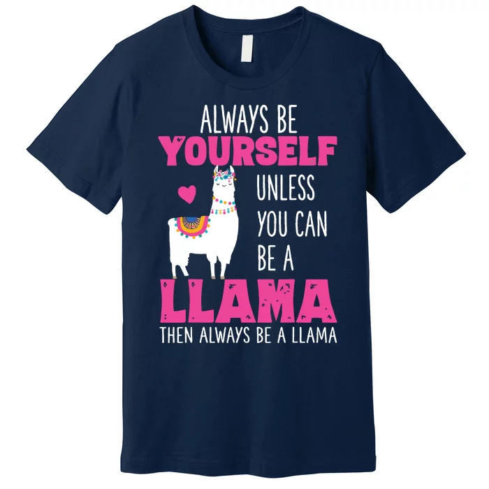 Cute Funny Llama Llamas Lover Girl Premium T-Shirt