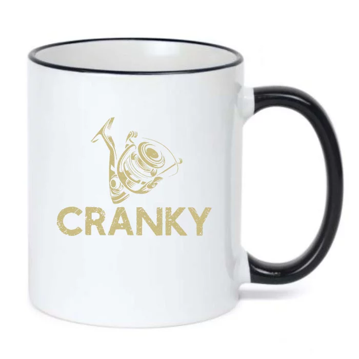 Crankbait Fishing Lure Cranky Funny Gift Ideas For Fishing Black Color Changing Mug