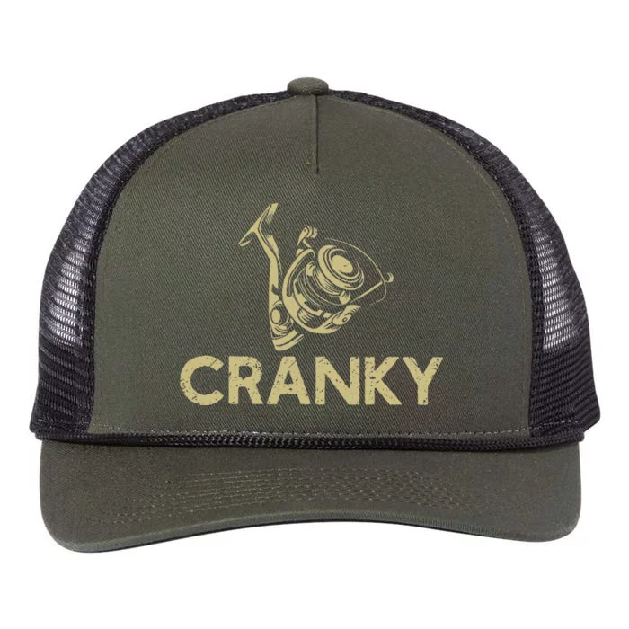 Crankbait Fishing Lure Cranky Funny Gift Ideas For Fishing Retro Rope Trucker Hat Cap