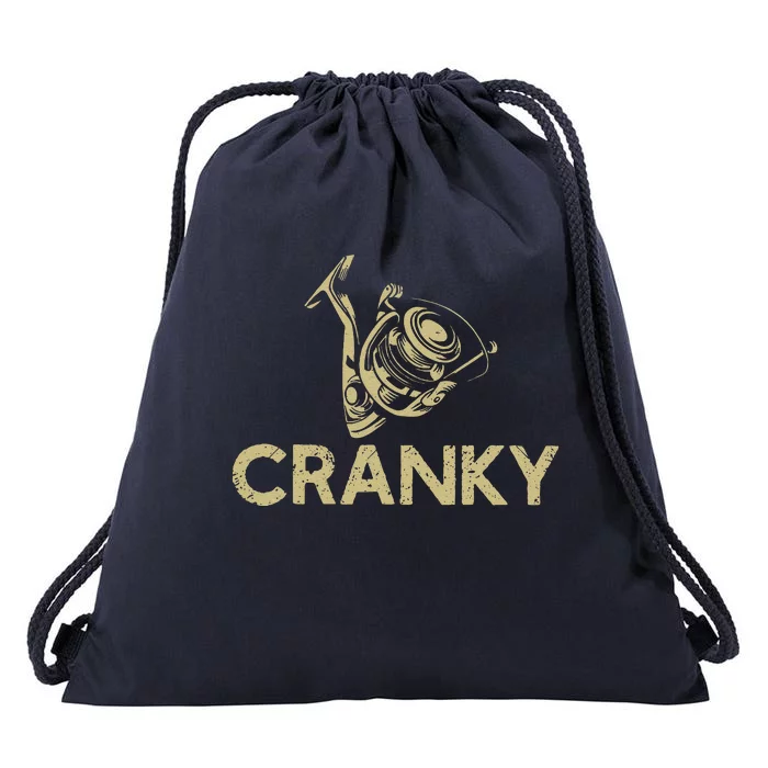 Crankbait Fishing Lure Cranky Funny Gift Ideas For Fishing Drawstring Bag