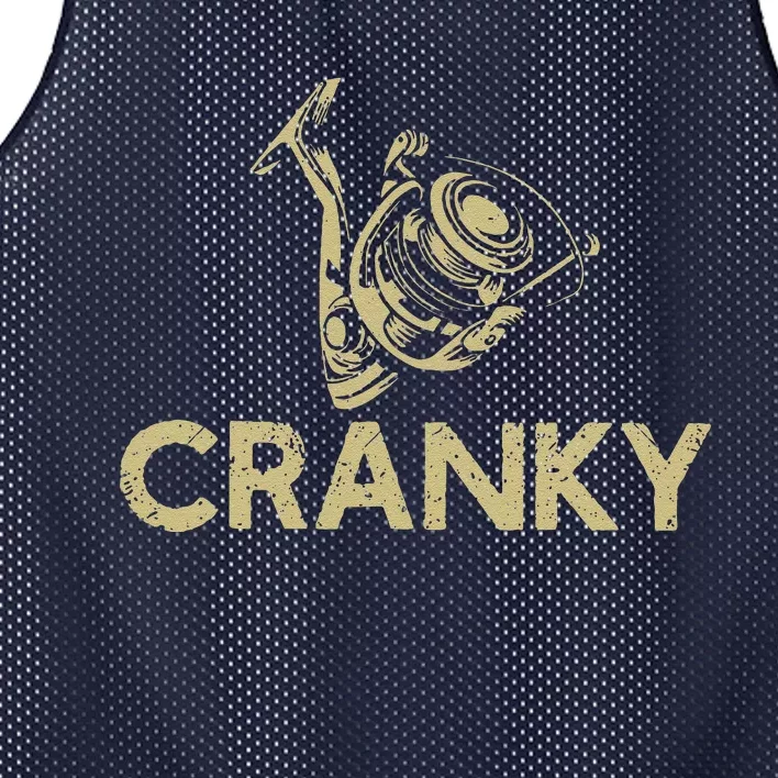 Crankbait Fishing Lure Cranky Funny Gift Ideas For Fishing Mesh Reversible Basketball Jersey Tank