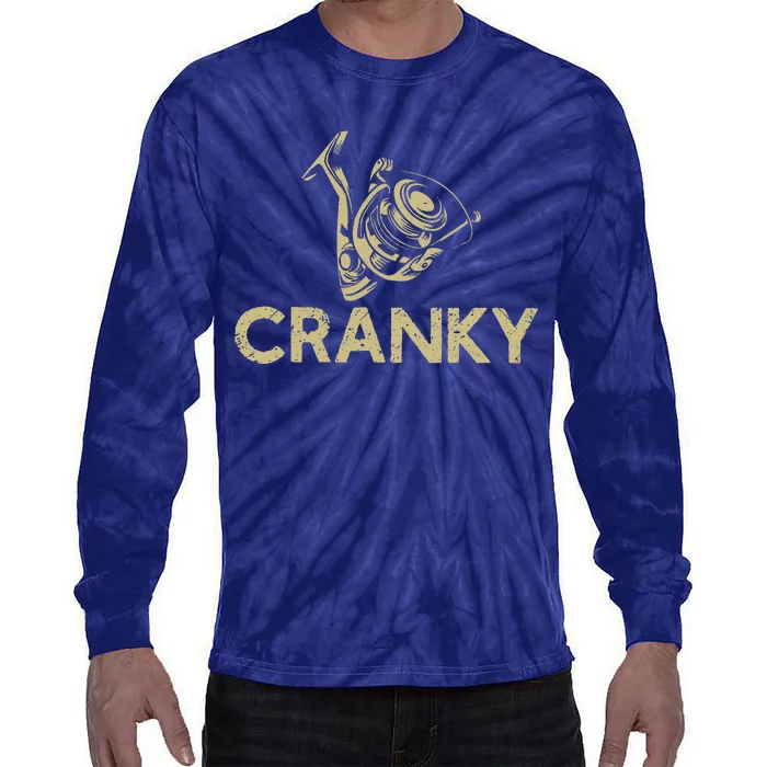 Crankbait Fishing Lure Cranky Funny Gift Ideas For Fishing Tie-Dye Long Sleeve Shirt