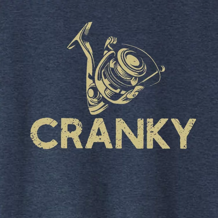 Crankbait Fishing Lure Cranky Funny Gift Ideas For Fishing Women's Crop Top Tee