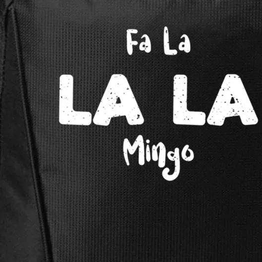 Christmas: Fa La La La Mingo Flamingo Sayings Gift City Backpack