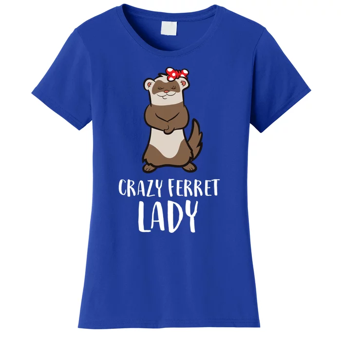 Crazy Ferret Lady Cute Ferret Mom Meaningful Gift Women's T-Shirt