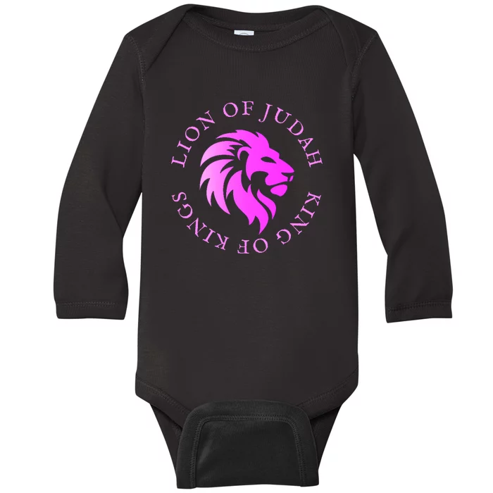 Christian Faith Lion Of Judah Gift Baby Long Sleeve Bodysuit