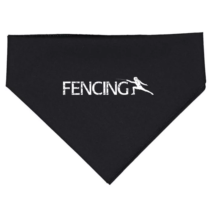 Cute Fencing Logo USA-Made Doggie Bandana