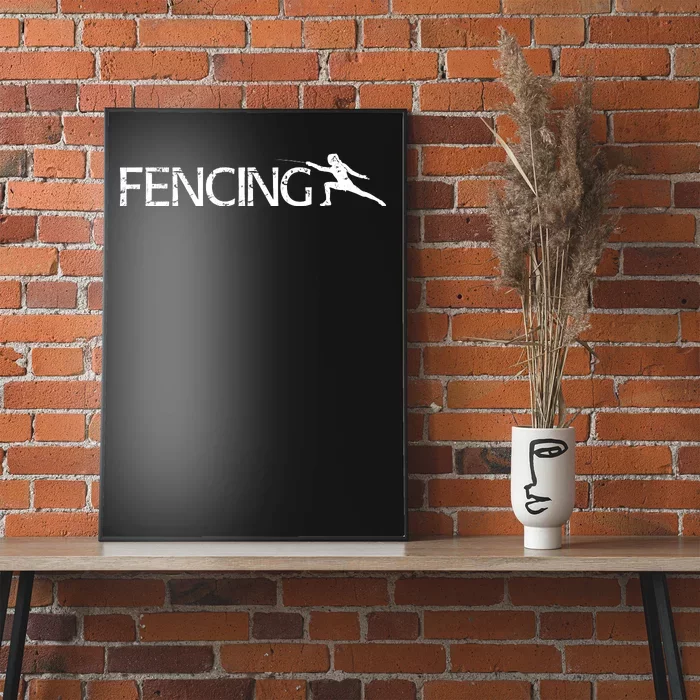 Cute Fencing Logo Poster