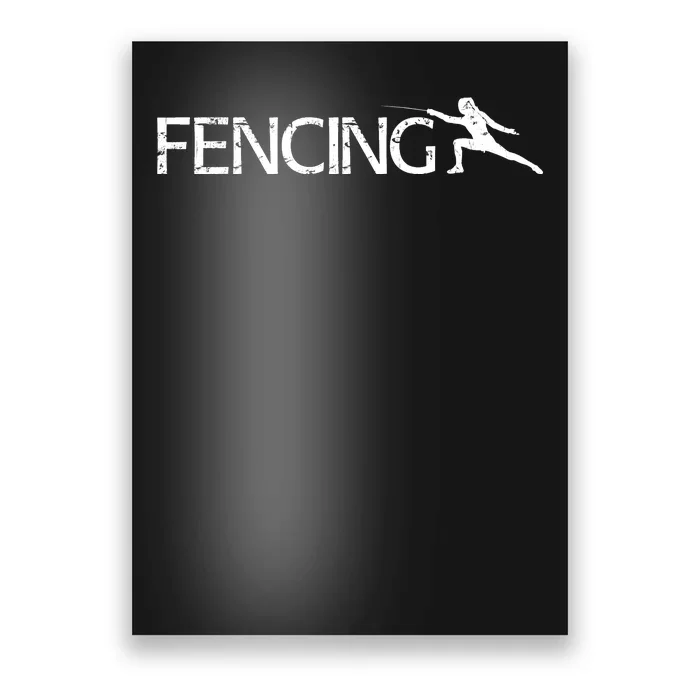 Cute Fencing Logo Poster