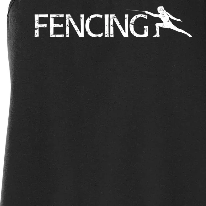 Cute Fencing Logo Women's Racerback Tank