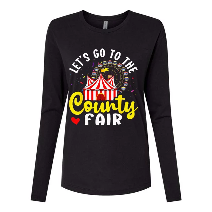 County Fair Lets Go To The County Fair Womens Cotton Relaxed Long Sleeve T-Shirt