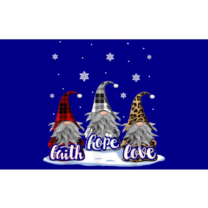 Christmas Faith Love Hope Gnome Red Leopard Plaid Snow Xmas Funny Gift Bumper Sticker