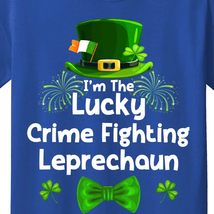 Crime Fighting Leprechaun St Patricks Day Police Officer Cop Gift Kids T-Shirt