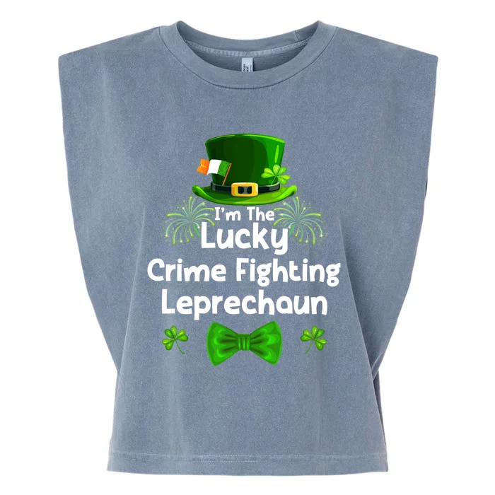 Crime Fighting Leprechaun St Patricks Day Police Officer Cop Gift Garment-Dyed Women's Muscle Tee