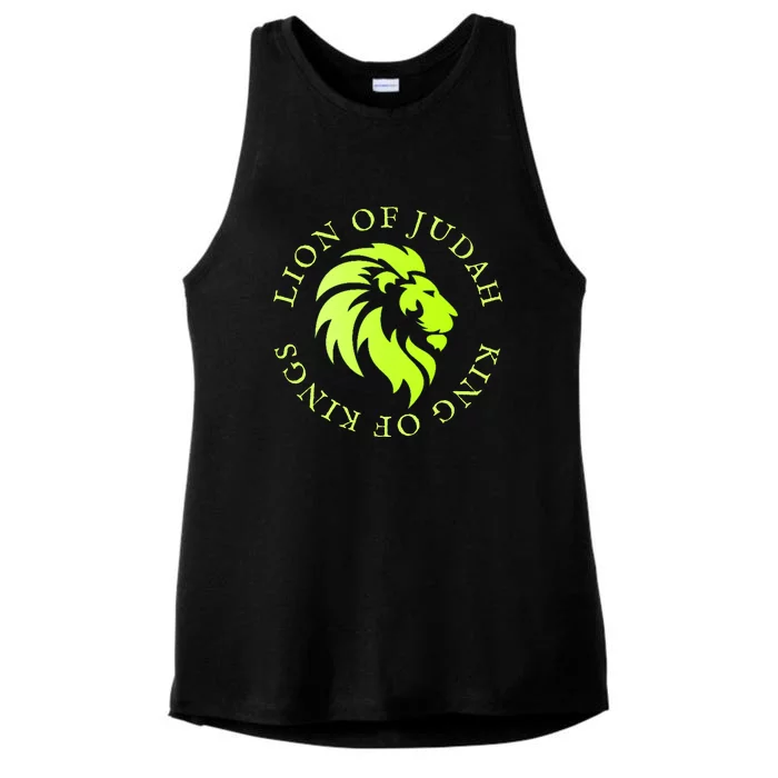 Christian Faith Lion Of Judah Gift Ladies Tri-Blend Wicking Tank