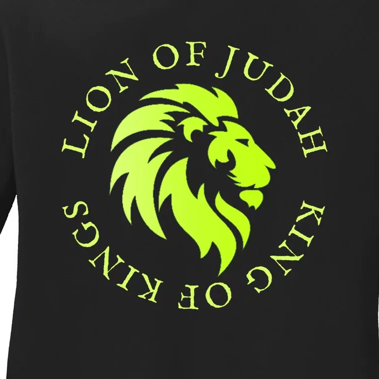 Christian Faith Lion Of Judah Gift Ladies Long Sleeve Shirt