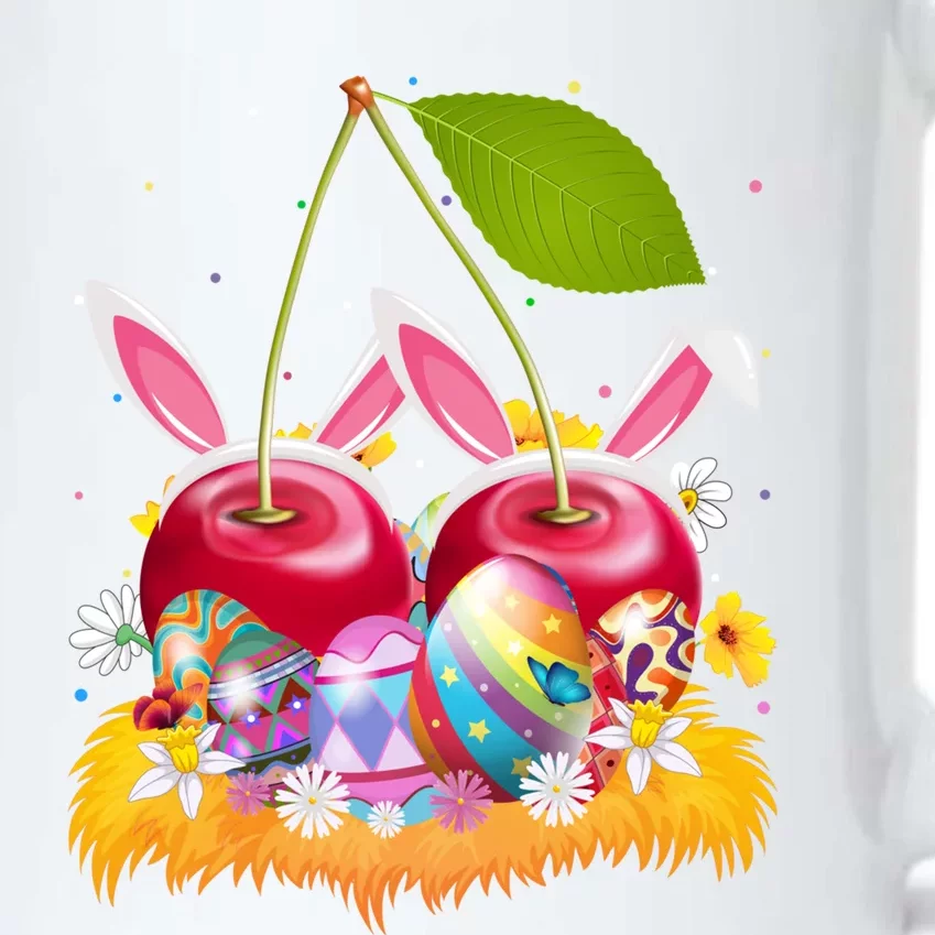 Cherry Fruit Lover Easter Egg Funny Cherry Easter Sunday Meaningful Gift Black Color Changing Mug