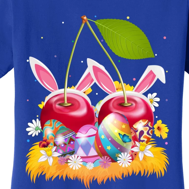 Cherry Fruit Lover Easter Egg Funny Cherry Easter Sunday Meaningful Gift Women's T-Shirt