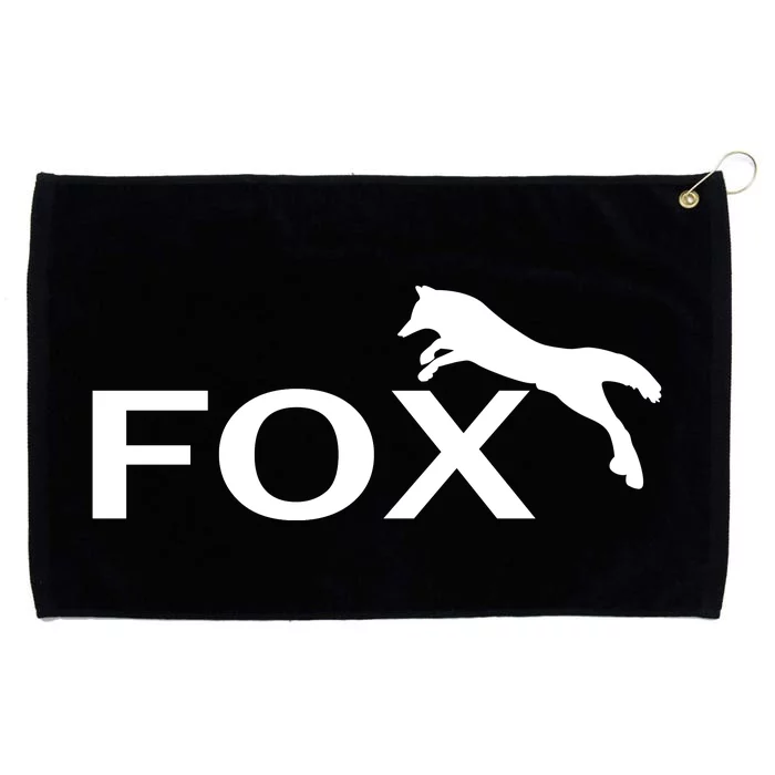 Cute Fox Logo Grommeted Golf Towel