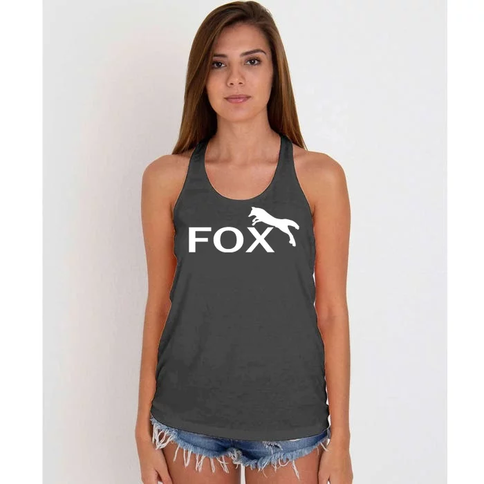 Cute Fox Logo Women's Knotted Racerback Tank