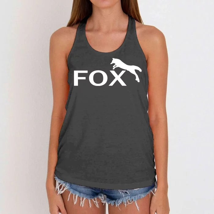 Cute Fox Logo Women's Knotted Racerback Tank