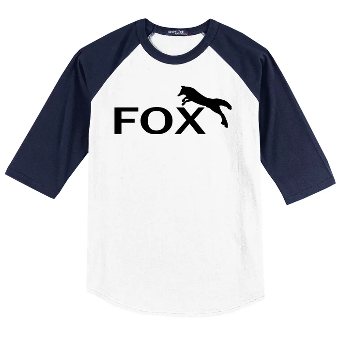 Cute Fox Logo Baseball Sleeve Shirt