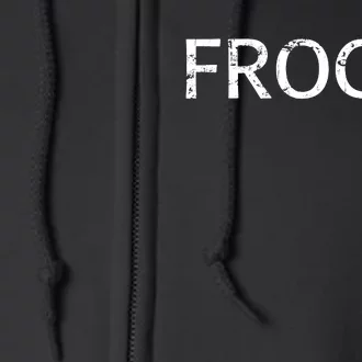 Cute Frog Logo Full Zip Hoodie