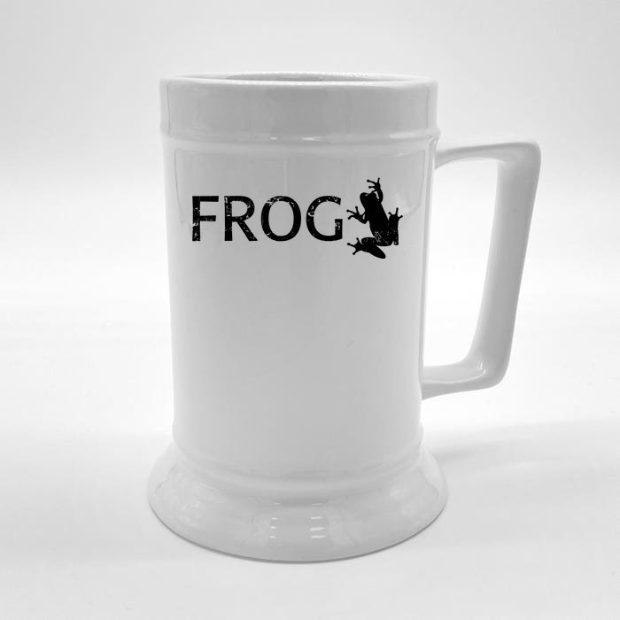 Cute Frog Logo Front & Back Beer Stein