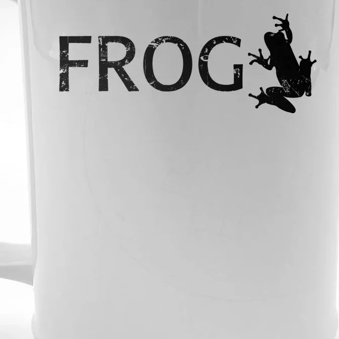 Cute Frog Logo Front & Back Beer Stein