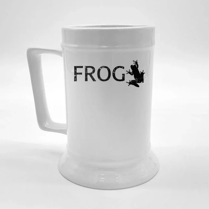 Cute Frog Logo Front & Back Beer Stein