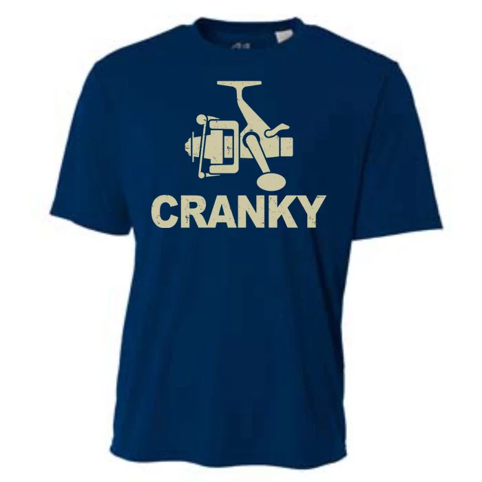 Crankbait Fishing Lure Cranky Funny Fishing Gift Cooling Performance Crew T-Shirt